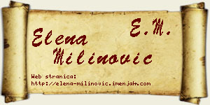 Elena Milinović vizit kartica